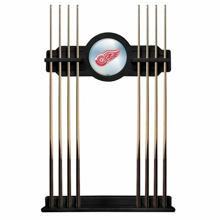 HOLLAND BAR STOOL CO Detroit Red Wings Cue Rack in Black Finish CueBKDetRed